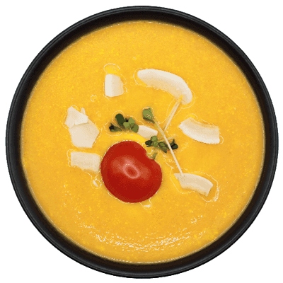 Carrot, coconut and ginger soup